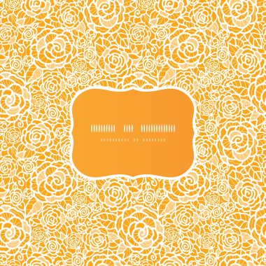 Altın dantel gül Dikişsiz desen arka plan çerçevesi