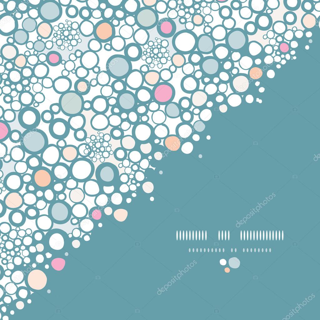 Colorful bubbles corner seamless pattern background
