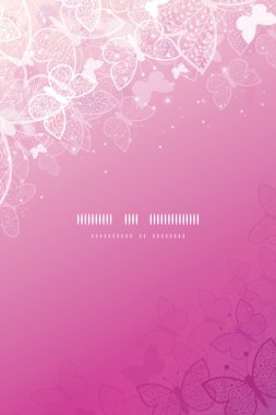 büyülü pembe kelebekler dikey şablon arka plan