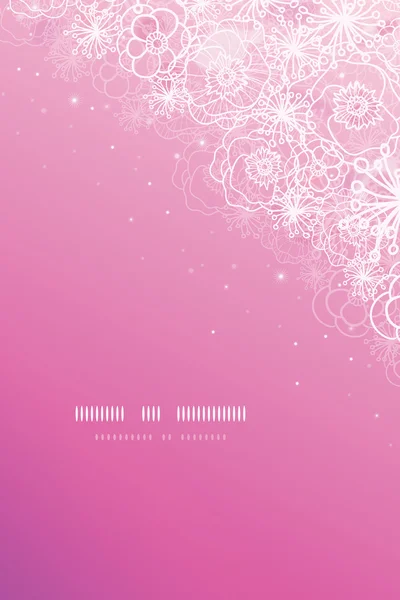 垂直の背景に輝く魔法のピンクの花 — ストックベクタ