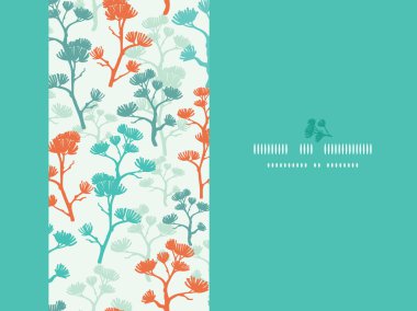 oryantal ağaçlar yatay Dikişsiz desen arka plan