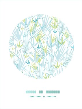 Mavi bambu dalları çerçeve Dikişsiz desen arka plan