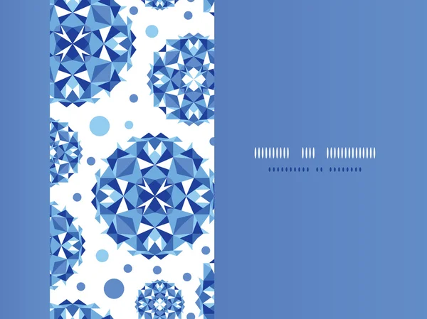 蓝色抽象圆圈水平无缝图案背景 — 图库矢量图片