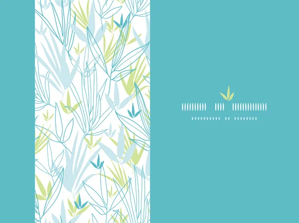 Ramas de bambú azul decoración vertical fondo — Vector de stock