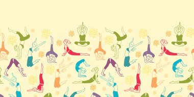 egzersiz fitness kızlar yatay Dikişsiz desen arka plan