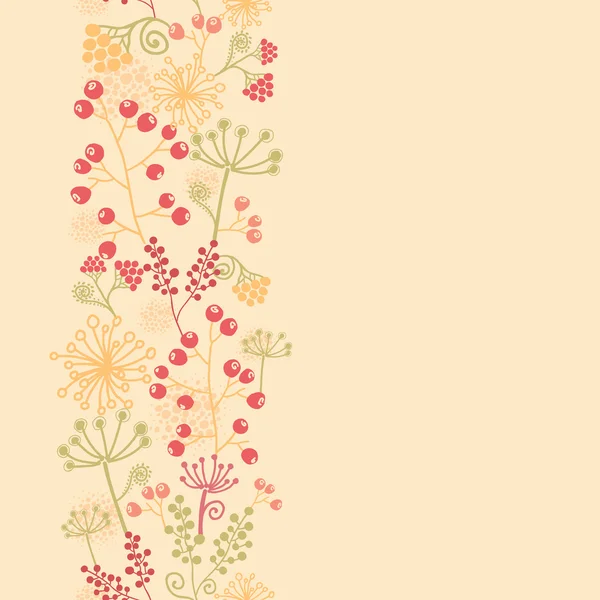 Summer berries vertical seamless pattern background border raster — Stock Photo, Image
