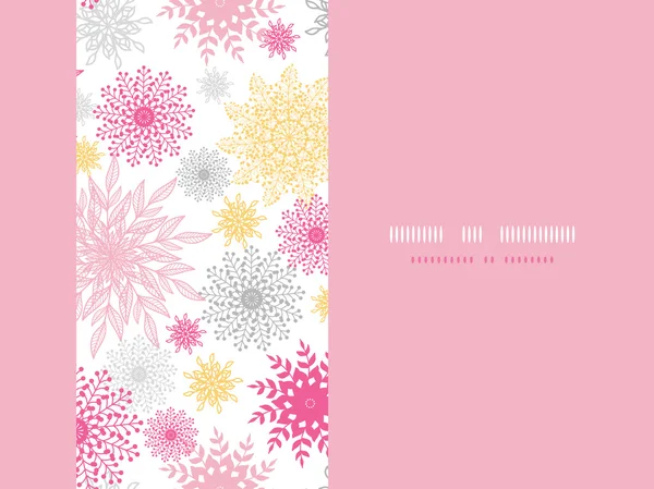 抽象的な花ビネット水平シームレス パターン背景 — ストックベクタ