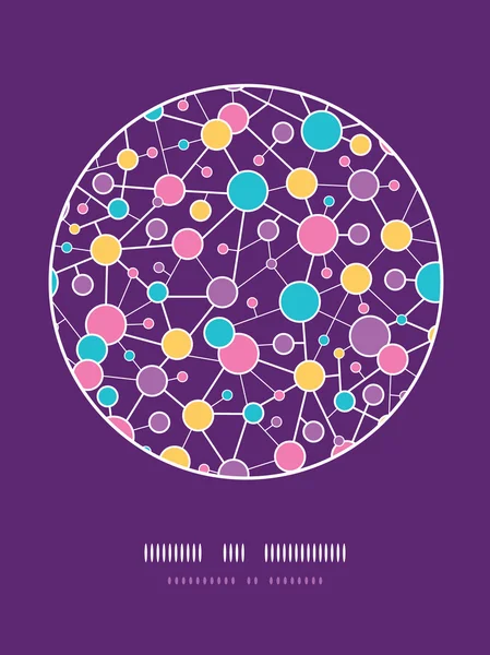 分子構造の円のシームレスなパターン背景 — ストックベクタ
