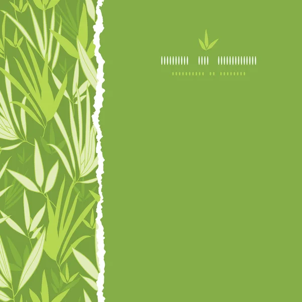 Branches de bambou déchiré carré fond de motif sans couture — Image vectorielle