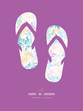 pastel renkli dalları flip-flop dekor desen arka plan