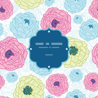 Dikişsiz desen arka çerçeve güzel çiçekler