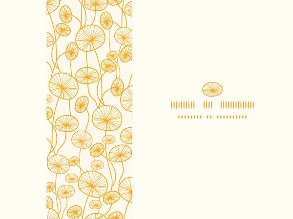 Abstract Yellow Plants Horizontal Seamless Pattern Background — Stock Vector