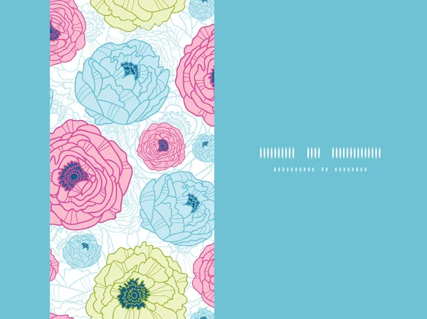 素敵な花水平シームレス パターン背景 — ストックベクタ