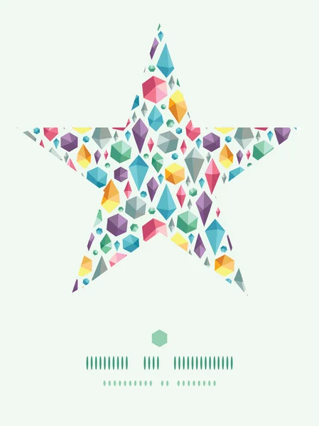 Hanging geometric shapes star decor pattern background — Stock Vector