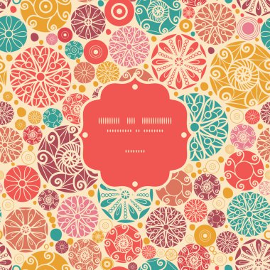 soyut dekoratif daireler Dikişsiz desen arka plan çerçevesi