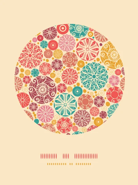 Abstrait cercles décoratifs ovale décor motif fond — Image vectorielle