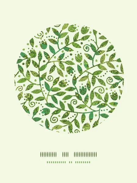 Branches colorées texturées Cercle Décor Modèle Fond — Image vectorielle