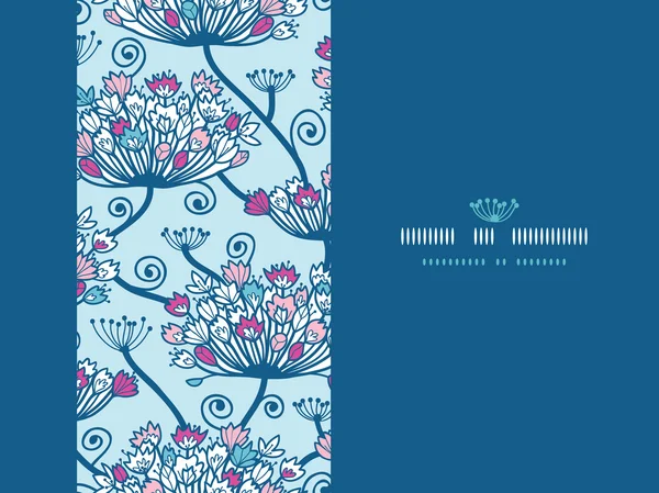 Spring Flowers Seamless Horizontal Pattern Background — Stock Vector