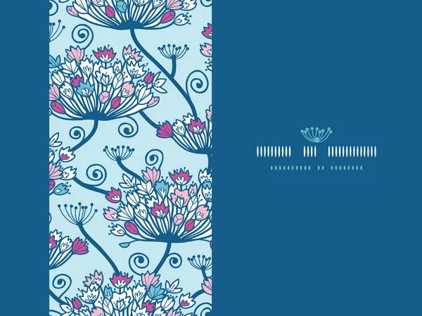 Flores de primavera sin costura horizontal patrón de fondo — Vector de stock