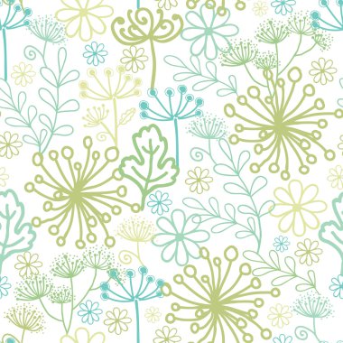 gizemli yeşil bahçe Dikişsiz desen arka plan