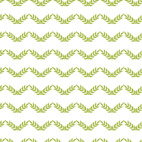 Feuilles vertes chevron fond de motif sans couture — Image vectorielle