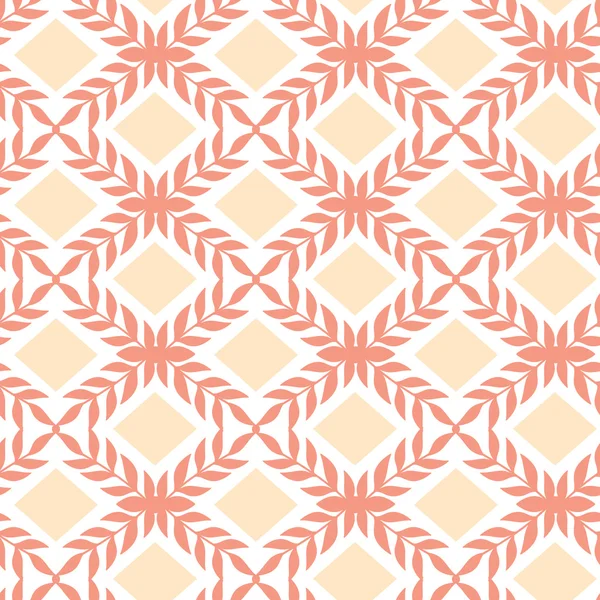 Pfirsich Orange Argyle Retro nahtlose Muster Hintergrund — Stockvektor