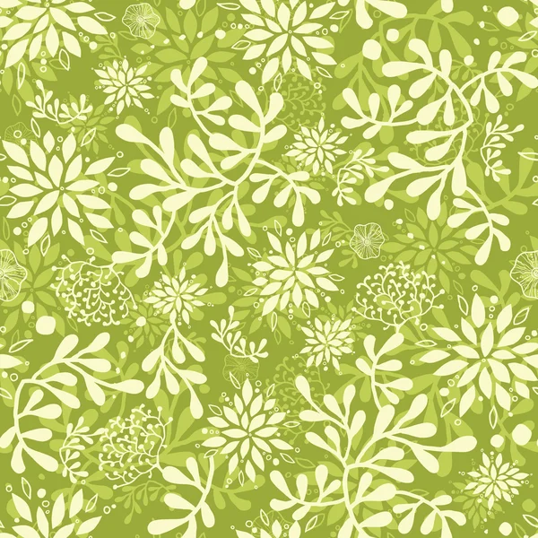 Grüne Unterwasserpflanzen nahtlose Muster Hintergrund — Stockvektor