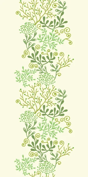 Unterwasser Algen Garten vertikale nahtlose Muster Hintergrund — Stockvektor
