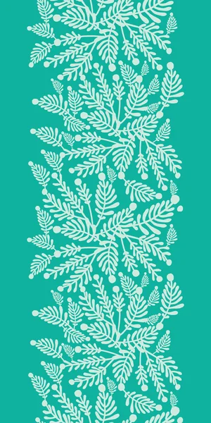 Smaragdgrüne Pflanzen vertikale nahtlose Muster Hintergrund — Stockvektor