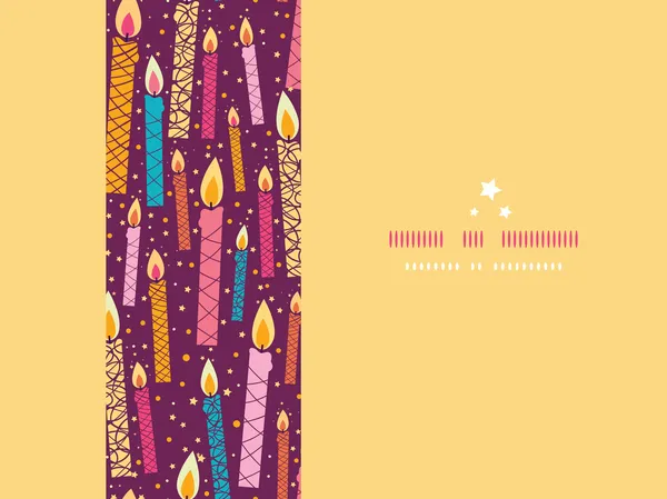 Vector colorful birthday candles horizontal seamless pattern background — Stock Vector