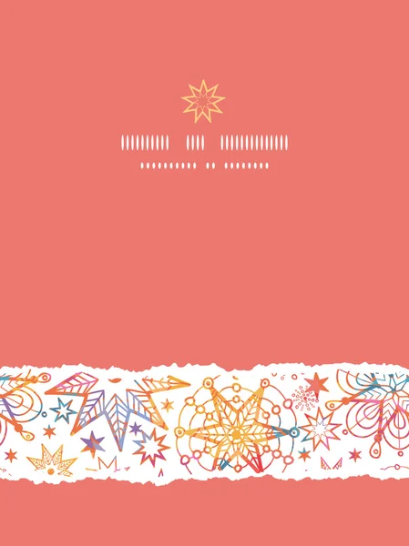 Étoiles de Noël texturées Vertical déchiré motif sans couture arrière-plan — Image vectorielle