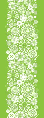 Abstract green and white circles vertical seamless pattern background clipart