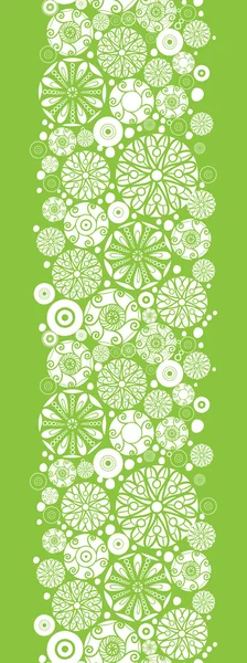Abstrakte grüne und weiße Kreise vertikale nahtlose Muster Hintergrund — Stockvektor