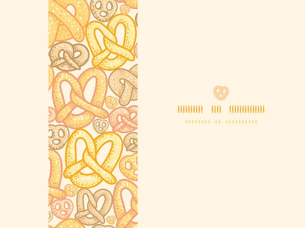 Pretzels horizontal sin costura patrón de fondo — Vector de stock