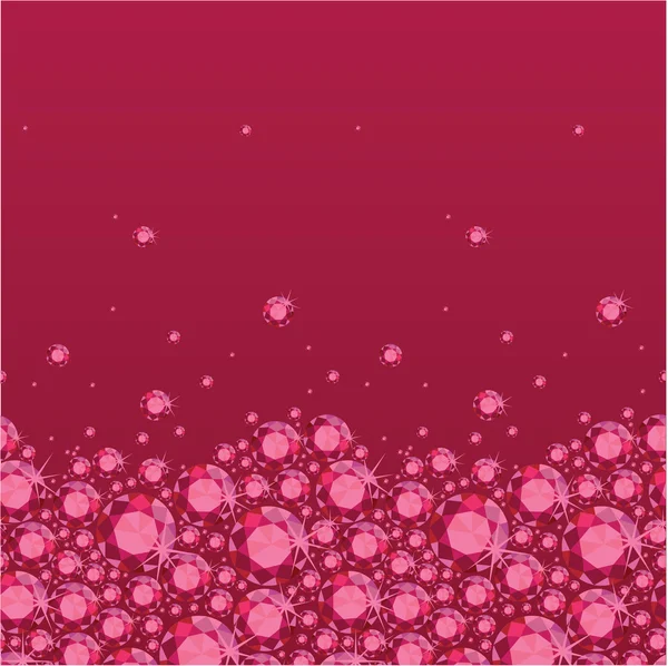 Рубиновая горизонтальная бесшовная рамка фона — стоковый вектор