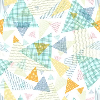 Abstract fabric triangles seamless pattern background clipart