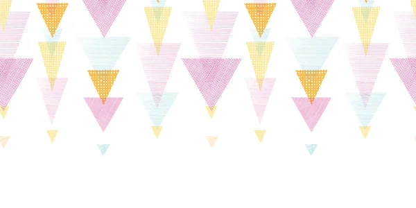 Überlagerte Dreiecke Streifen horizontale nahtlose Muster Hintergrund — Stockvektor