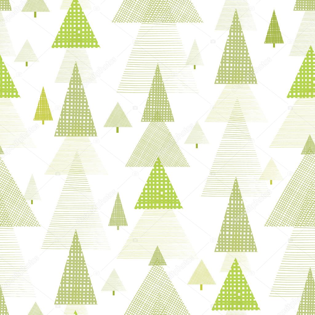 Abstract pine tree forest seamless pattern background
