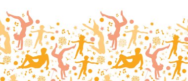 plaj eğlenceli yatay Dikişsiz desen arka plan