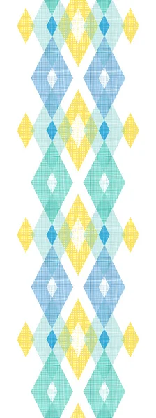 Colorful fabric ikat diamond vertical seamless pattern background — Stock Vector