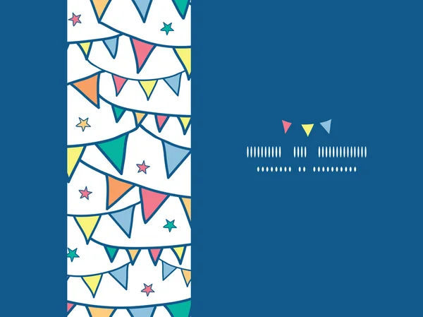 Bandiere colorate doodle bunting orizzontale senza cuciture modello di sfondo — Vettoriale Stock