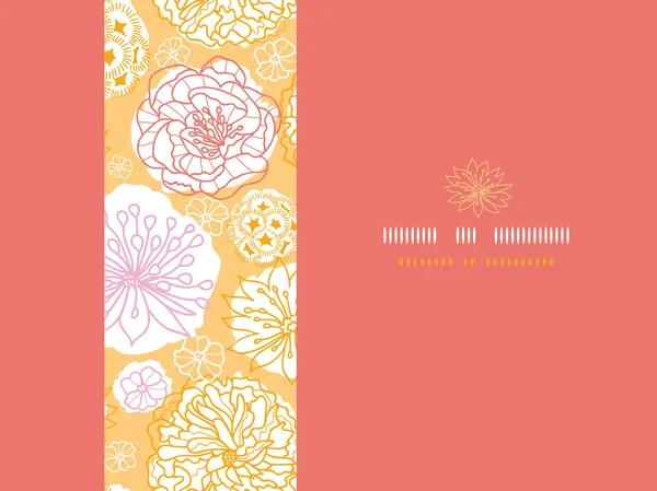 Flores cálidas día horizontal sin costura patrón de fondo — Vector de stock