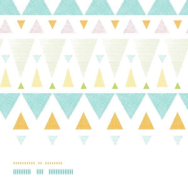 Abstract ikat triangles stripes horizontal seamless pattern background — Stock Vector
