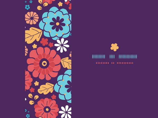 Flores de ramo de colores horizontales sin costura patrón de fondo — Vector de stock