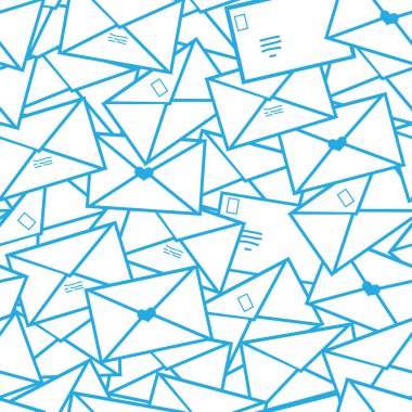 Dikişsiz desen arka plan sanat posta mektup zarfları sıraya