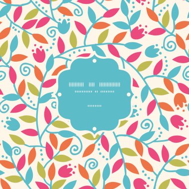 renkli dalları Dikişsiz desen arka plan çerçevesi