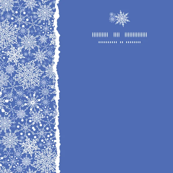 Copo de nieve textura cuadrado rasgado sin costura patrón fondo — Archivo Imágenes Vectoriales