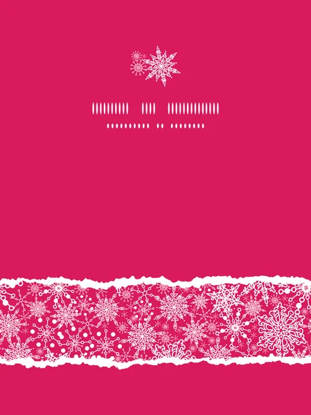 Snowflake Texture Vertical Torn Seamless Pattern Background — Stock Vector