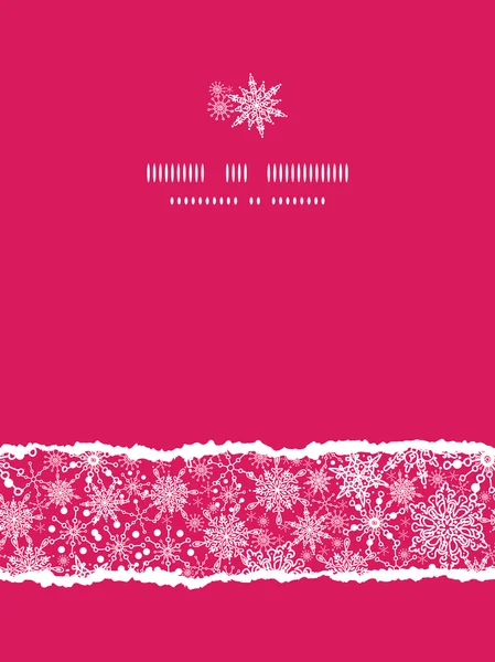 Snowflake textura vertical rasgado sem costura padrão fundo — Vetor de Stock