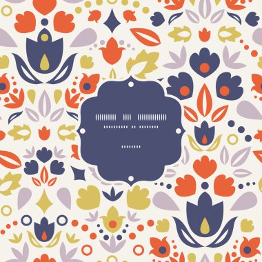 süs halk Lale Dikişsiz desen arka plan çerçevesi